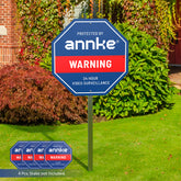 4er-Set ANNKE 10" Hochbelastbares Videoüberwachung Sign aus 100% Aluminium – Reflektierend & Wetterfest – Überwachungsschild für Haus, Garten & Grundstücksschutz